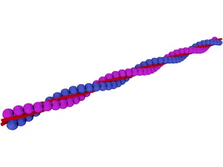 Actin DNA Strand 3D Model preview