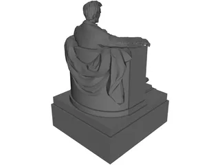 Lincoln Memorial Statue 3D Model preview