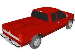 Chevrolet S10 Pickup Extended Cab (1994) 3D Model preview