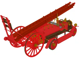 Fire Engine Dennis 3D Model preview