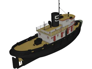 Diesel Tug 3D Model preview
