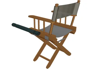 Chair Director 3D Model preview