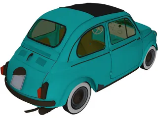 Fiat 500 (1958) 3D Model preview