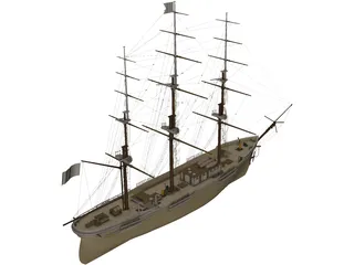 Flying Cloud 3D Model preview