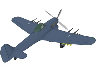 Hawker Typhoon 3D Model preview