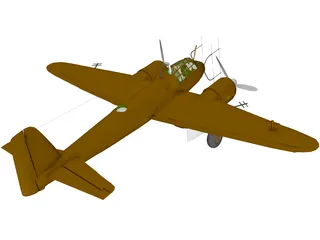 Junkers Ju 88G-1 3D Model preview