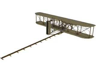 Wright Flyer Kitty Hawk 3D Model preview
