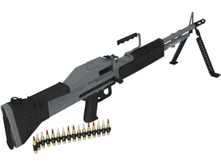 M60 LMG 3D Model preview