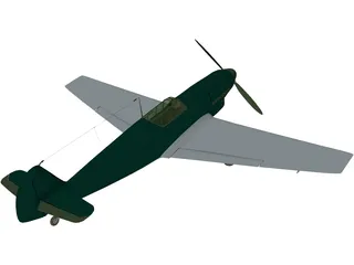 Messerschmitt BF-109B 3D Model preview
