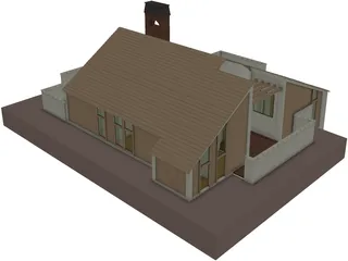 House One Story 3D Model preview
