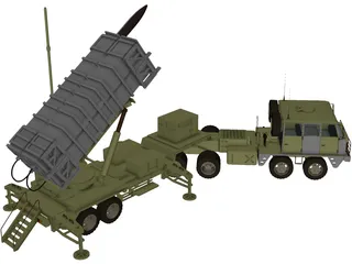 Patriot Missile 3D Model preview