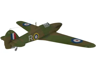 Hawker Hurricane I 3D Model preview