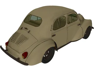 Renault 4CV (1946) 3D Model preview