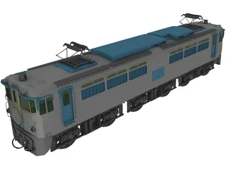 Sakura Blue Train 3D Model preview