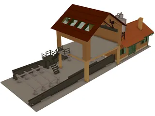 Sawmill 3D Model preview