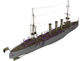 SMS Emden 3D Model preview