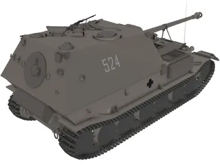 Tiger P Elephant 3D Model preview