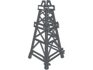 Oil Rig 3D Model preview