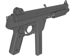 Walther MPL Submachinegun (9 mm) 3D Model preview