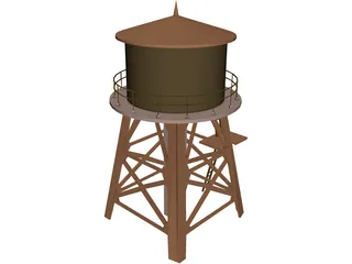 Water Tower 3D Model preview