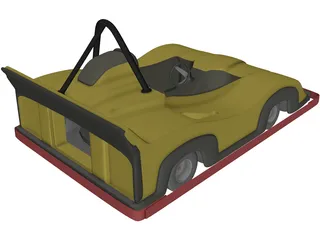 Go Kart 3D Model preview