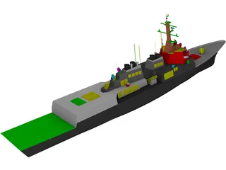 ROK Destroyer KDX-III 3D Model preview
