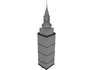 Nizna City Tower of Church 3D Model preview