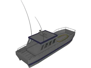 Rescue Boat 3D Model preview