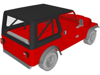 Jeep CJ7 3D Model preview