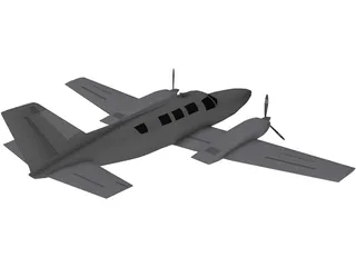 Cessna 402C 3D Model preview