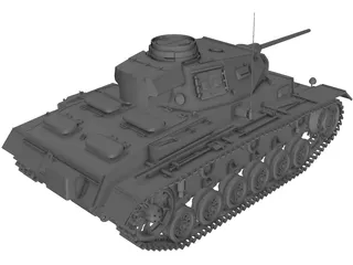 Panzer 3D Model preview