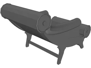 Adolf Loos Chaise Lounge 3D Model preview