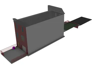 Philadelphia Row Home 3D Model preview