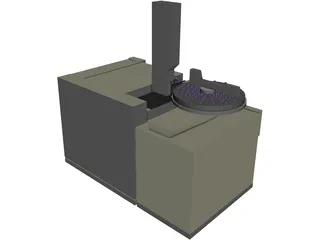 Agilent 7890A GCMS 3D Model preview