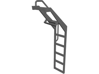 F-16 Crew Ladder 3D Model preview