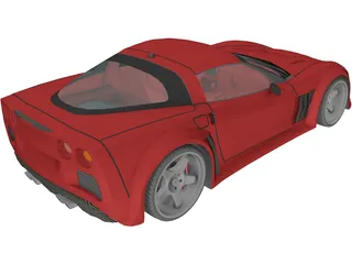 Chevrolet Corvette C6 [Tuned] 3D Model preview