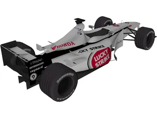 F1 Bar Honda 2001 3D Model preview