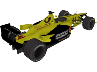 F1 Jordan 2001 3D Model preview