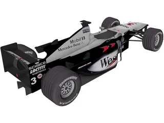 F1 McLaren 2001 3D Model preview