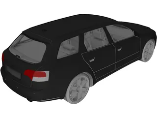 Audi A4 Avant 3.2 Quattro (2005) 3D Model preview