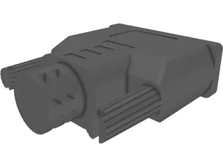DVI-I Connector 3D Model preview