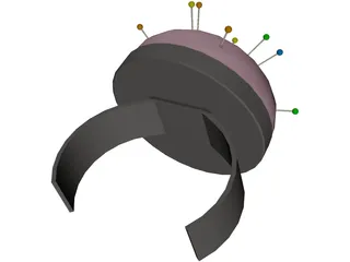 Sewing Pin 3D Model preview