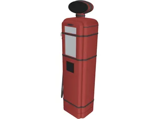 Gas Pump Old 3D Model preview