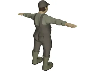 Fat Worker 3D Model preview