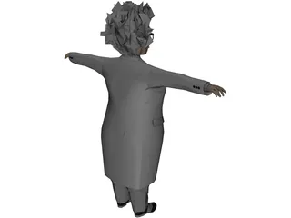 Einstein Scienctist 3D Model preview