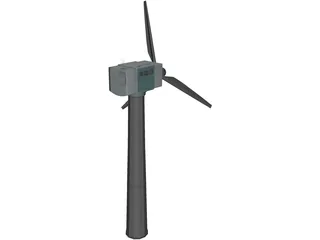 Wind Turbine 3D Model preview