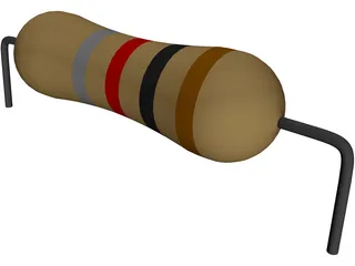 Resistor 1 Kilohm 3D Model preview