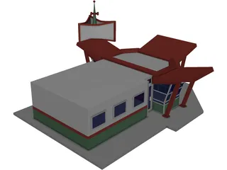 Cafe 3D Model preview