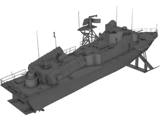 Missile Boat 206MR 3D Model preview
