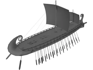 Trireme 3D Model preview
